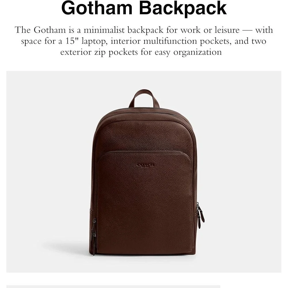Coach Gotham Backpack  Pebble Leather Color Maple Style CR760 BRAND NEW W TAGS